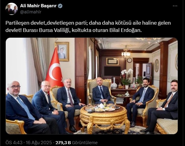 Cumhurbaşkanı Recep Tayyip Erdoğan'ın oğlu Bilal Erdoğan'ın Bursa ziyareti sosyal