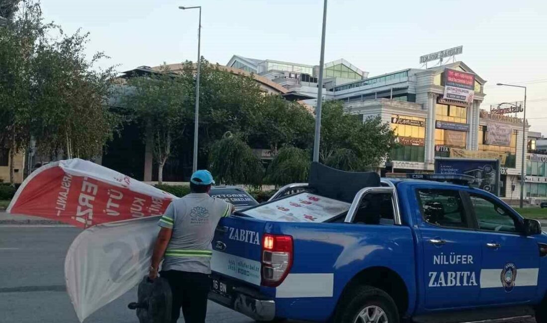 Nilüfer Belediyesi Zabıta ekipleri, Tuna Caddesi ve Ulu Cadde üzerinde