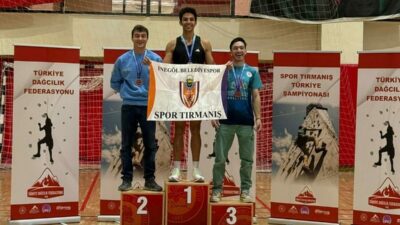 İnegöl Belediye Spor Kulübü dağcılık branşı sporcusu Emre Doğan, Türkiye