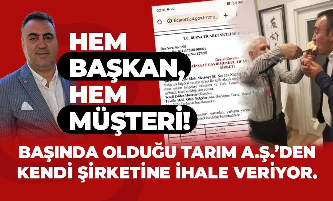 16 Ocak 2024’te kendi peyzaj şirketini kuran Bursa Büyükşehir Başkan